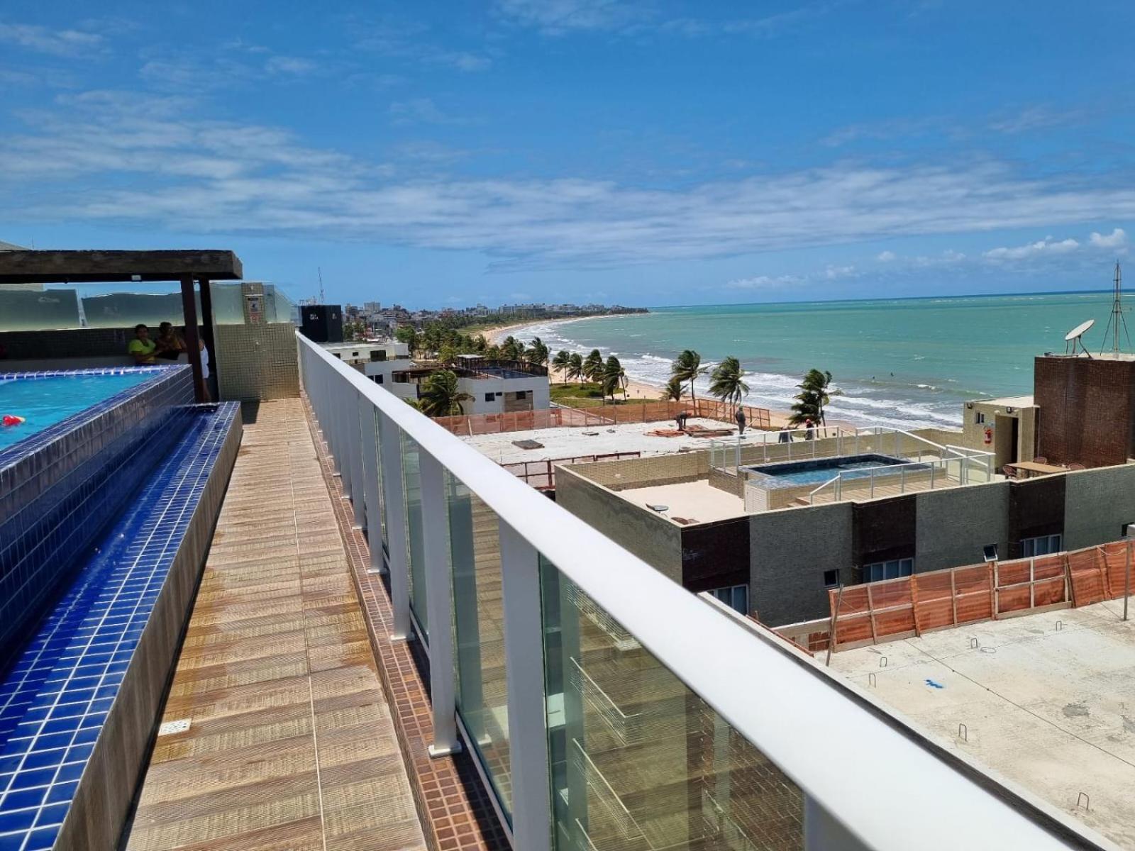 Confortavel Flat Com Piscina De Borda Infinita Na Cobertura Cabedelo Exterior foto