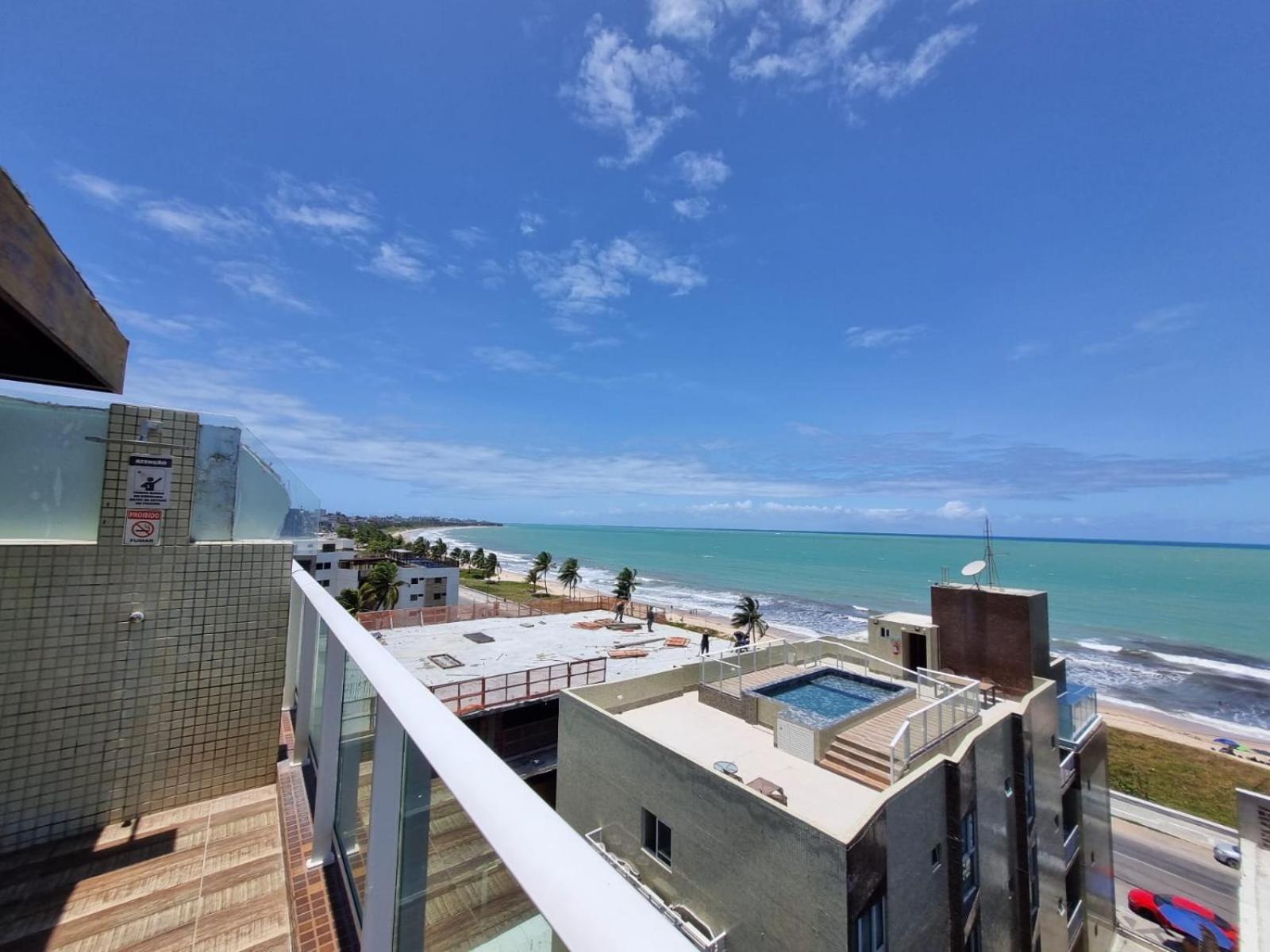 Confortavel Flat Com Piscina De Borda Infinita Na Cobertura Cabedelo Exterior foto